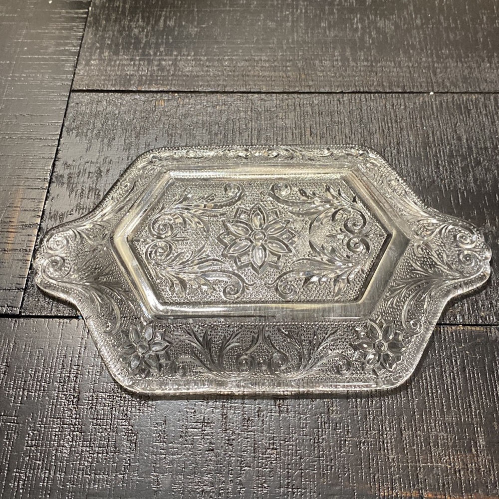 Clear Vintage Tiara Glass Sugar, Creamer & Tray! - Picture 6 of 8
